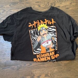 Naruto Ichiraku Ramen Shop Graphic Tee - Black & Orange Mens 3xl